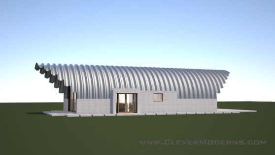 Clever Moderns Quonset Hut House Preliminary Design 