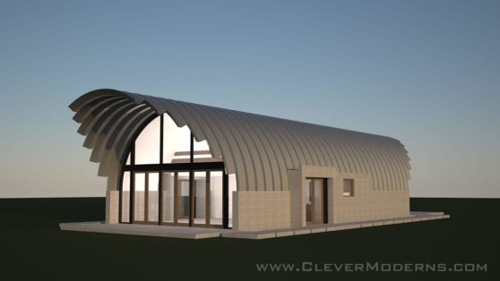 Clever Moderns Quonset Hut House Preliminary Design 