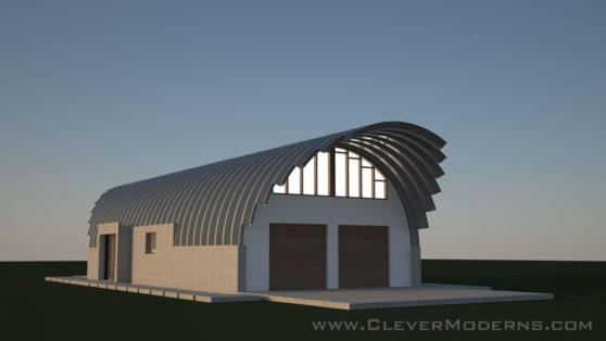 Clever Moderns Quonset Hut House Preliminary Design 