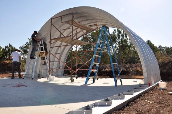 Clever Moderns Quonset Hut construction BuildTheQuompound