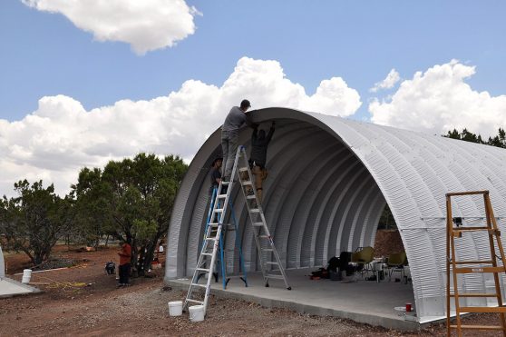 Clever Moderns Quonset Hut construction BuildTheQuompound