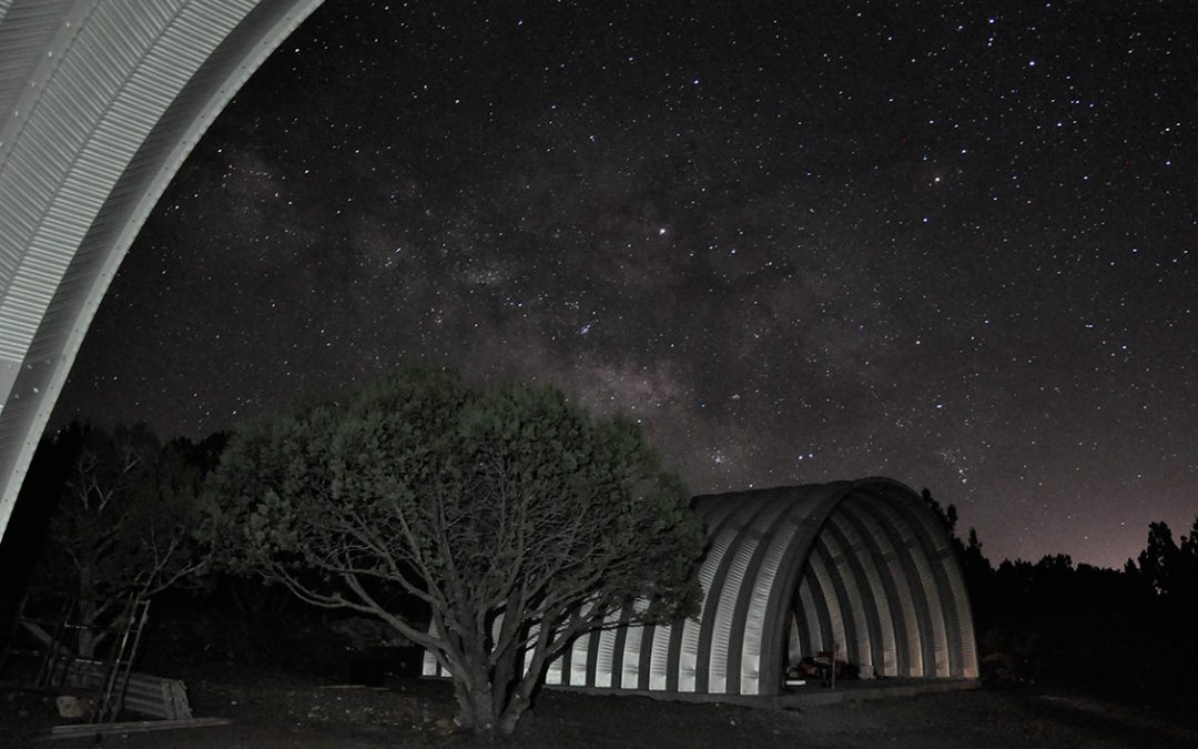 Quonset Huts Under the Milky Way