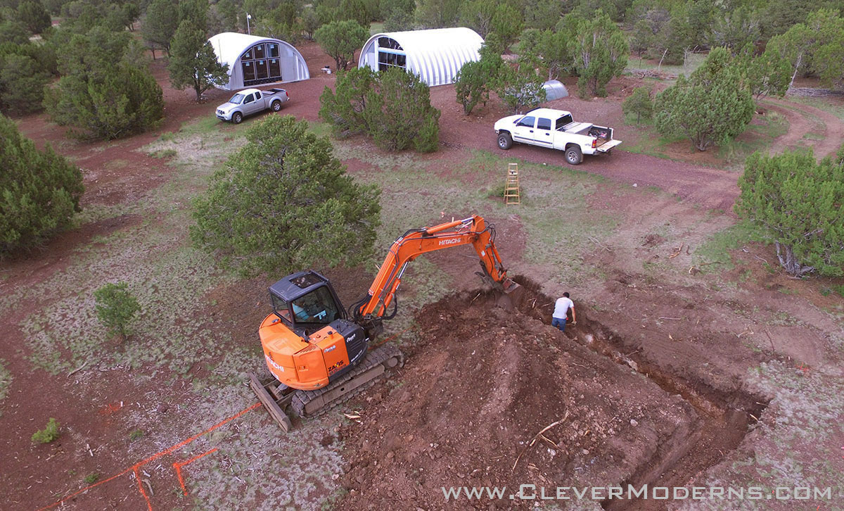 Quonset Loft House Foundation Excavation Clever Moderns
