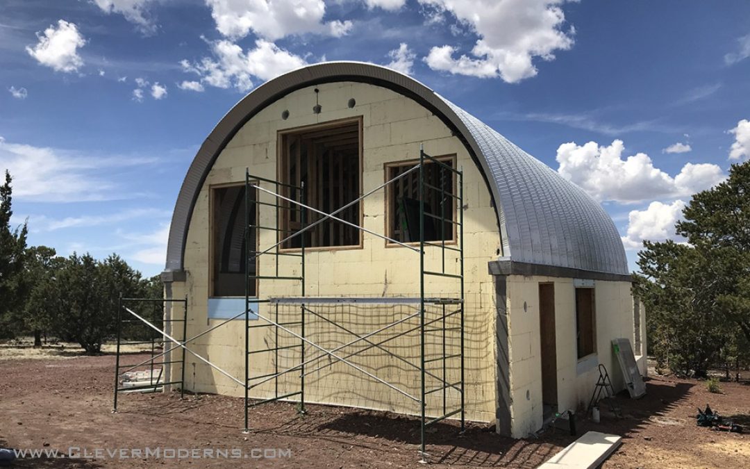 Quonset Loft House Window Installation