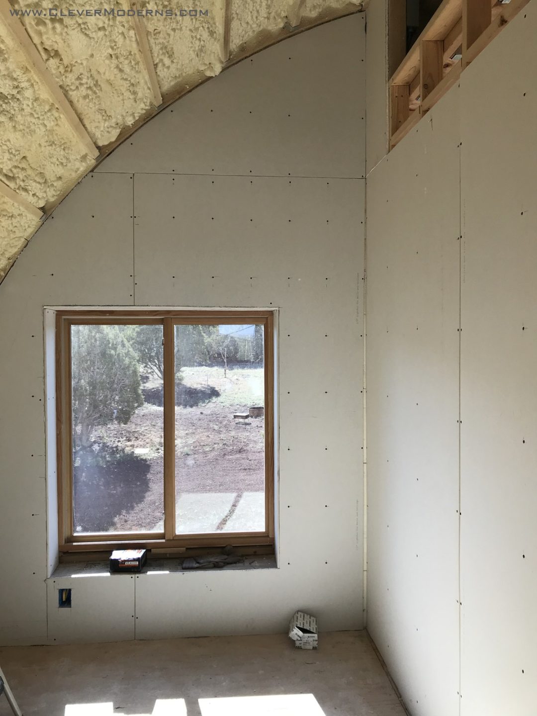 Loft House Drywall Started - Clever Moderns