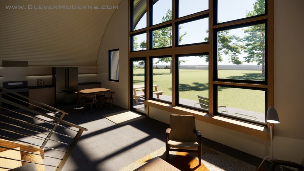 Client Project: GLAM Off-Grid Quonset - Clever Moderns - Luxury Off Grid Apartment Renovation Channel Locks